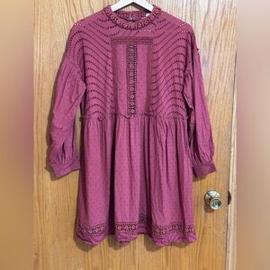 ASOS‎ size 6 dress eyelet womens 70s vibe